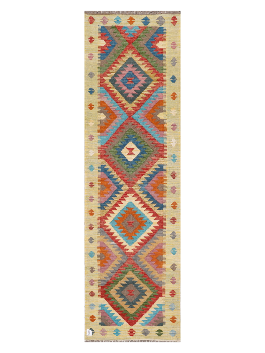 Maimana Afghanistan Kilim Runner Rug - 297 x 86 cm
