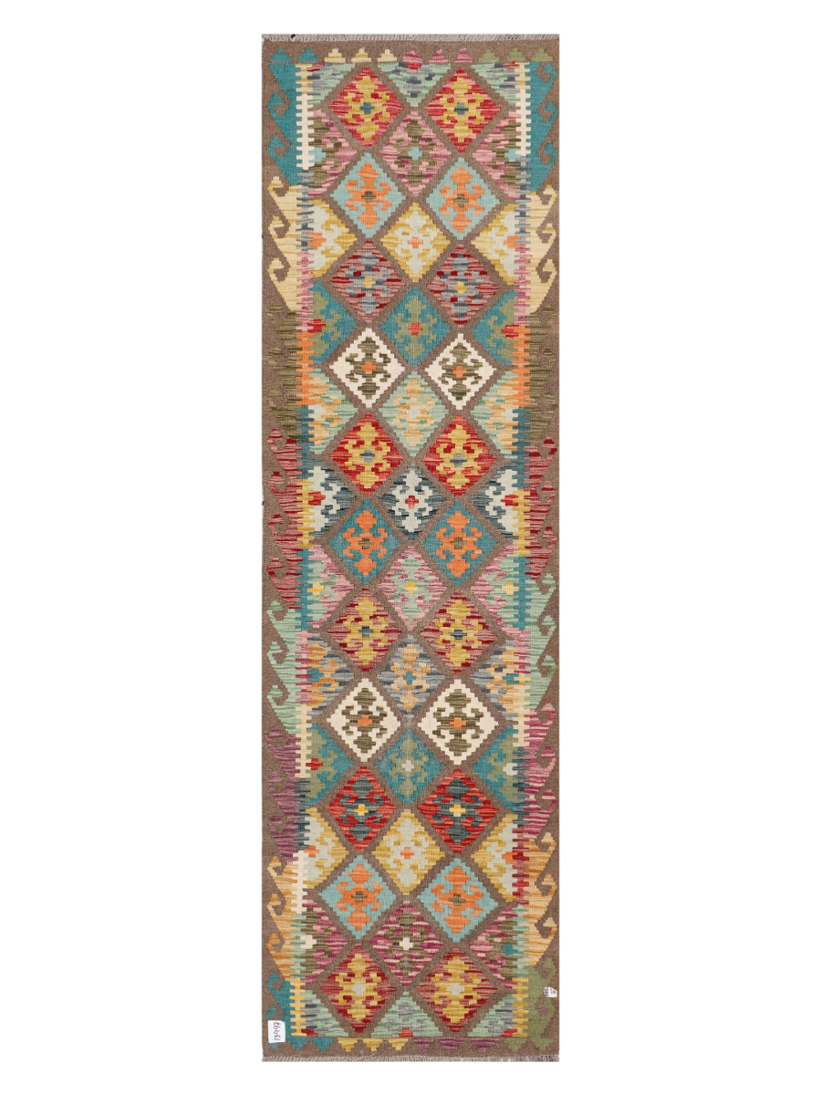 Maimana Afghanistan Kilim Runner Rug - 294 x 85 cm