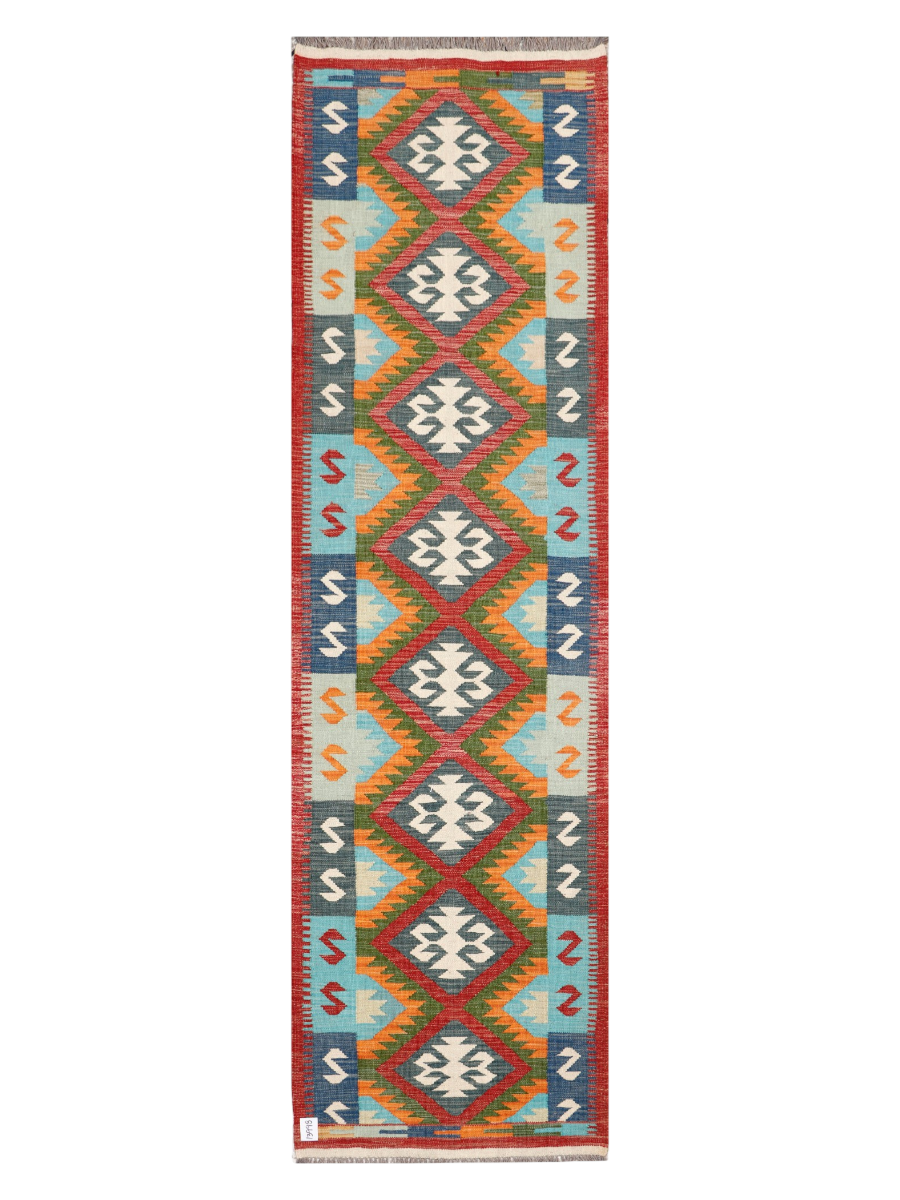 Maimana Afghanistan Kilim Runner Rug - 302 x 85 cm