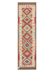 Maimana Afghanistan Kilim Runner Rug - 292 x 80 cm