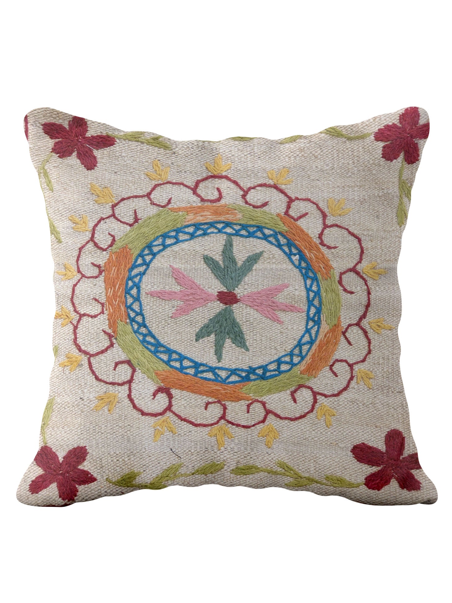 Suzani Hand Embroidered Cushion Cover - 45 x 45 cm