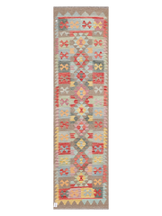 Maimana Afghanistan Kilim Runner Rug - 298 x 81 cm