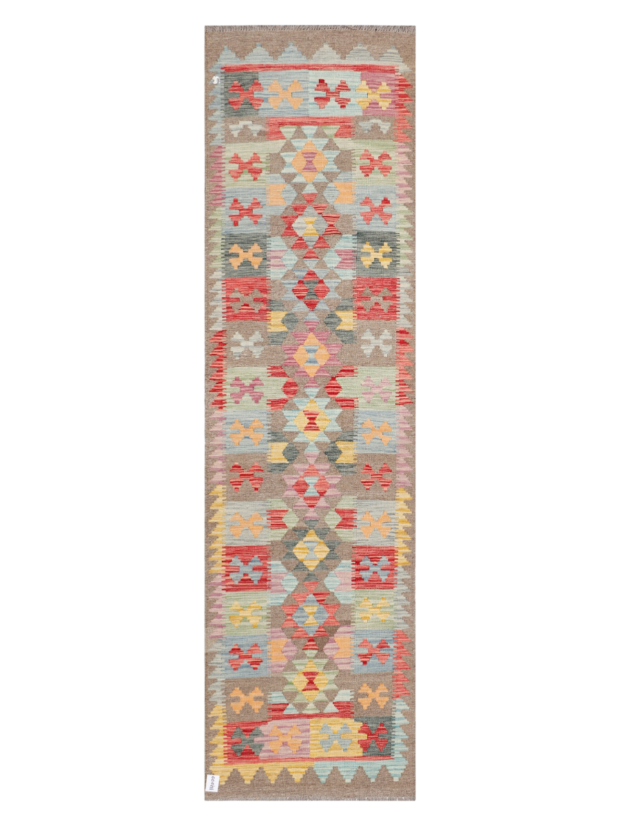 Maimana Afghanistan Kilim Runner Rug - 298 x 81 cm