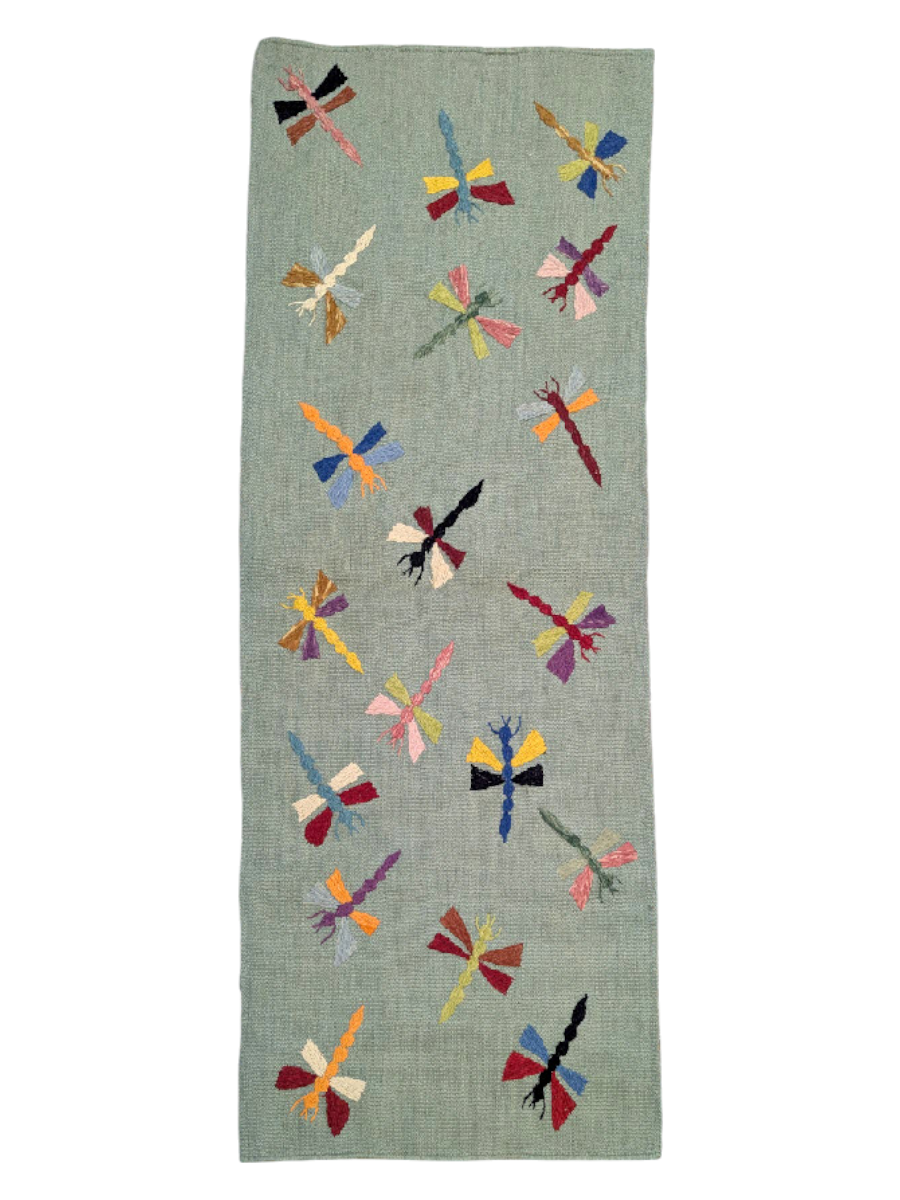 Suzani Hand Embroidered Kilim - Size: 185 x 70 cm