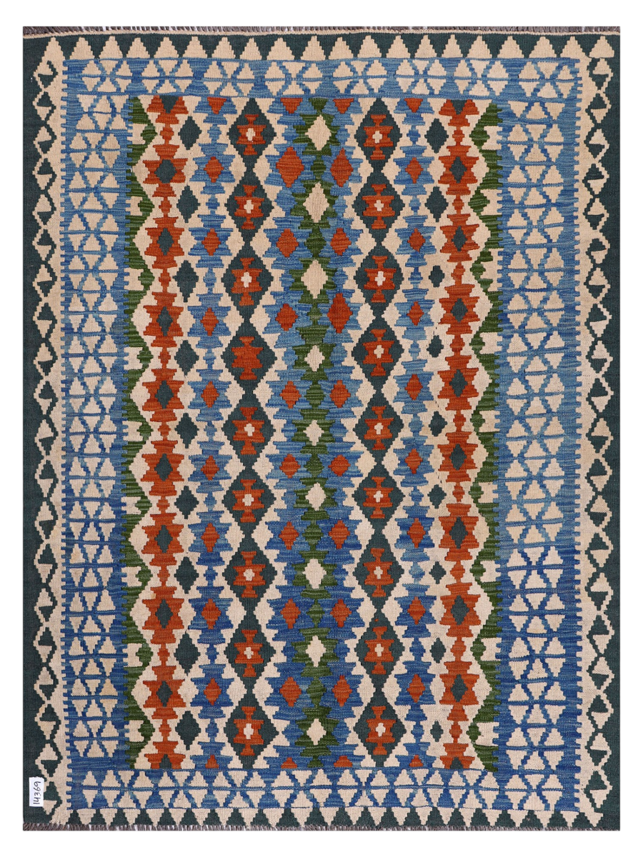 Maimana Afghanistan Kilim Accent Rug - 201 x 153 cm
