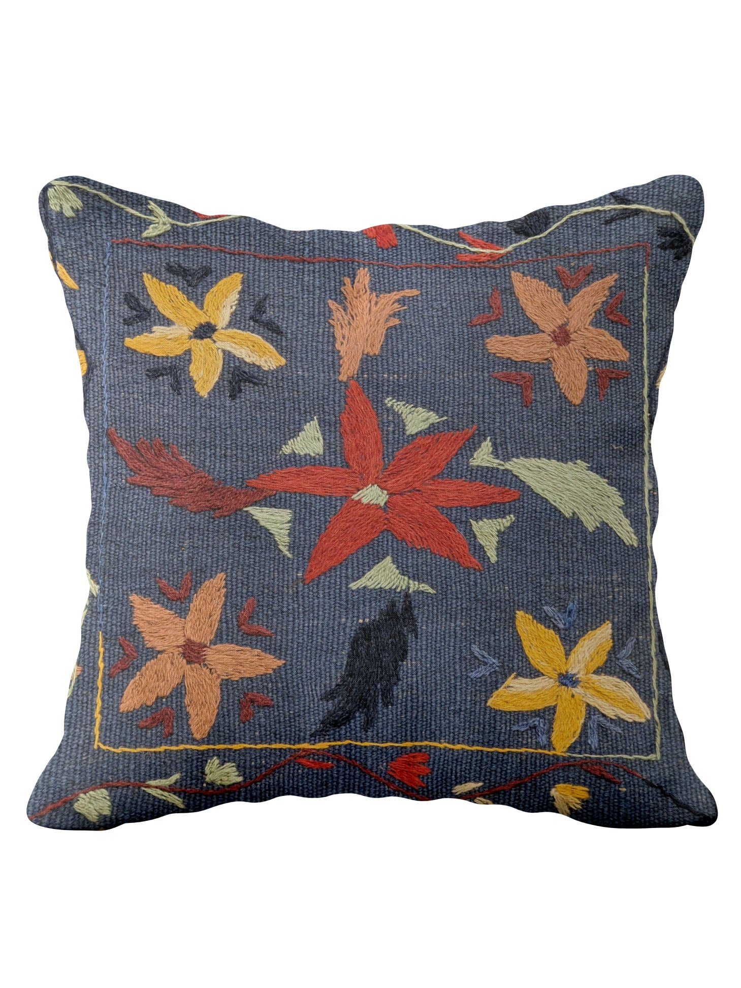 Suzani Hand Embroidered Cushion Cover - 45 x 45 cm