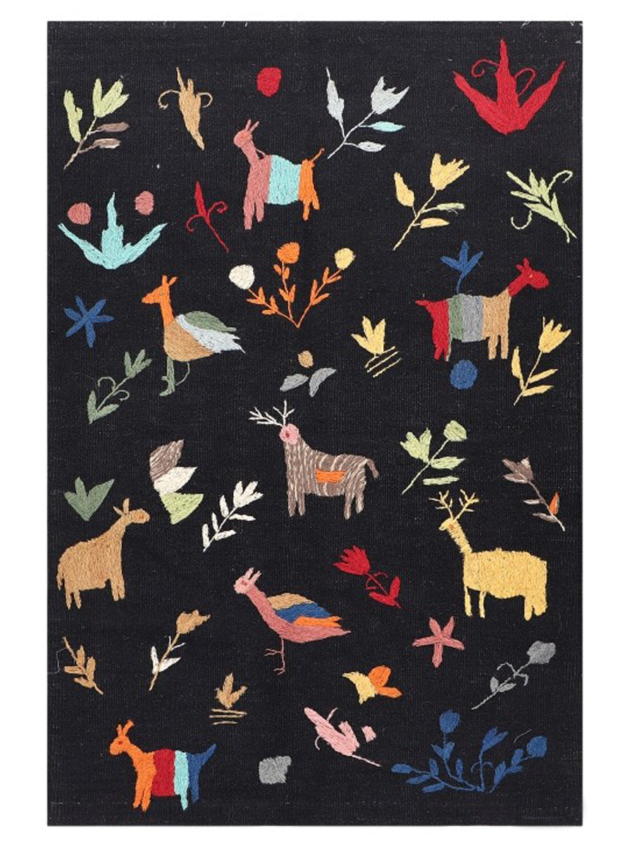 Suzani Hand Embroidered Kilim - Size: 120 x 80 cm