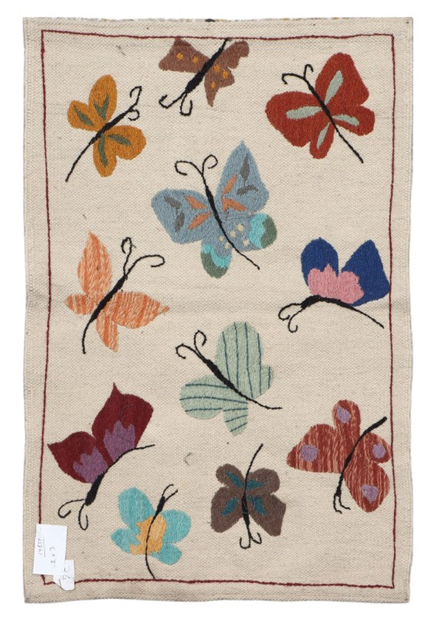 Suzani Hand Embroidered Kilim - Size: 90 x 60 cm