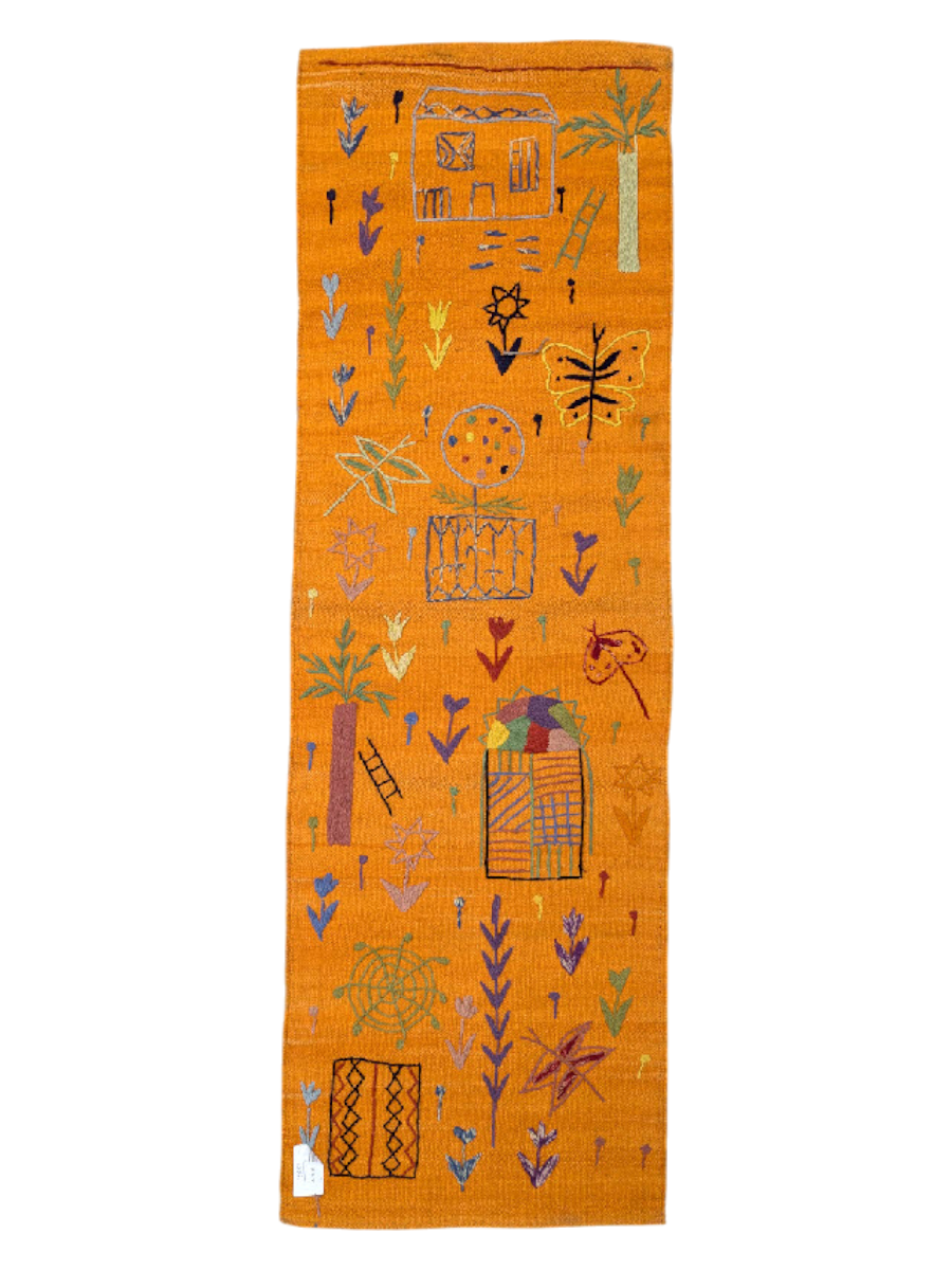 Suzani Hand Embroidered Kilim - Size: 180 x 60 cm