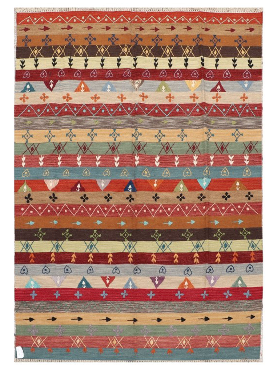 Suzani Hand Embroidered Kilim - Size: 213 x 150 cm