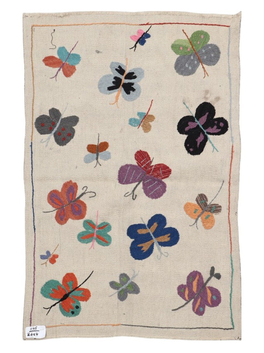 Suzani Hand Embroidered Kilim - Size: 120 x 80 cm