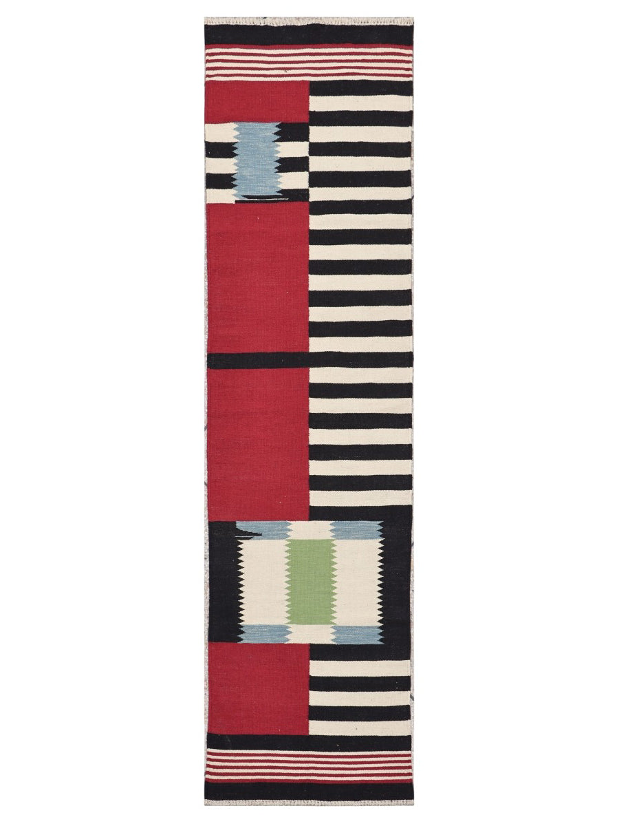 Scandinavian Kilim Runner - Size: 300 x 80 cm