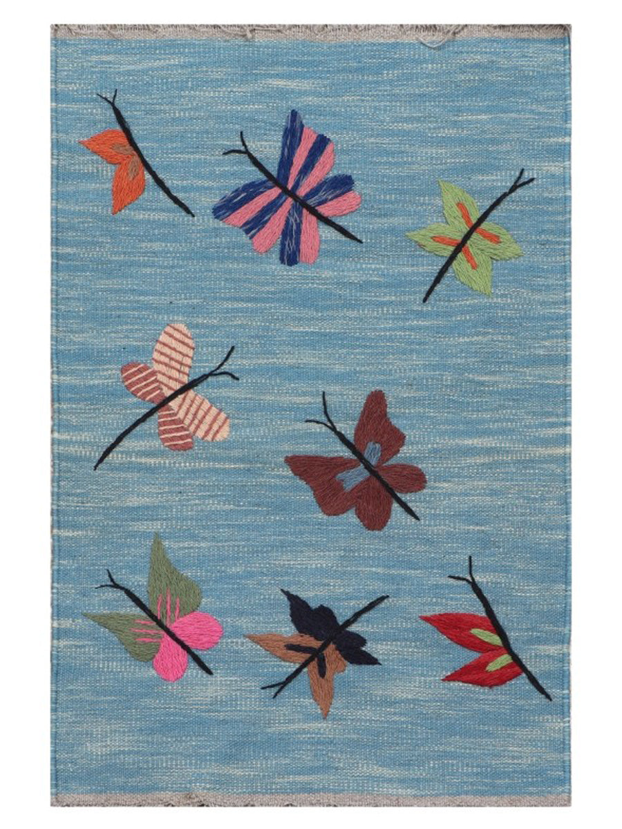 Suzani Hand Embroidered Kilim - Size: 90 x 60 cm