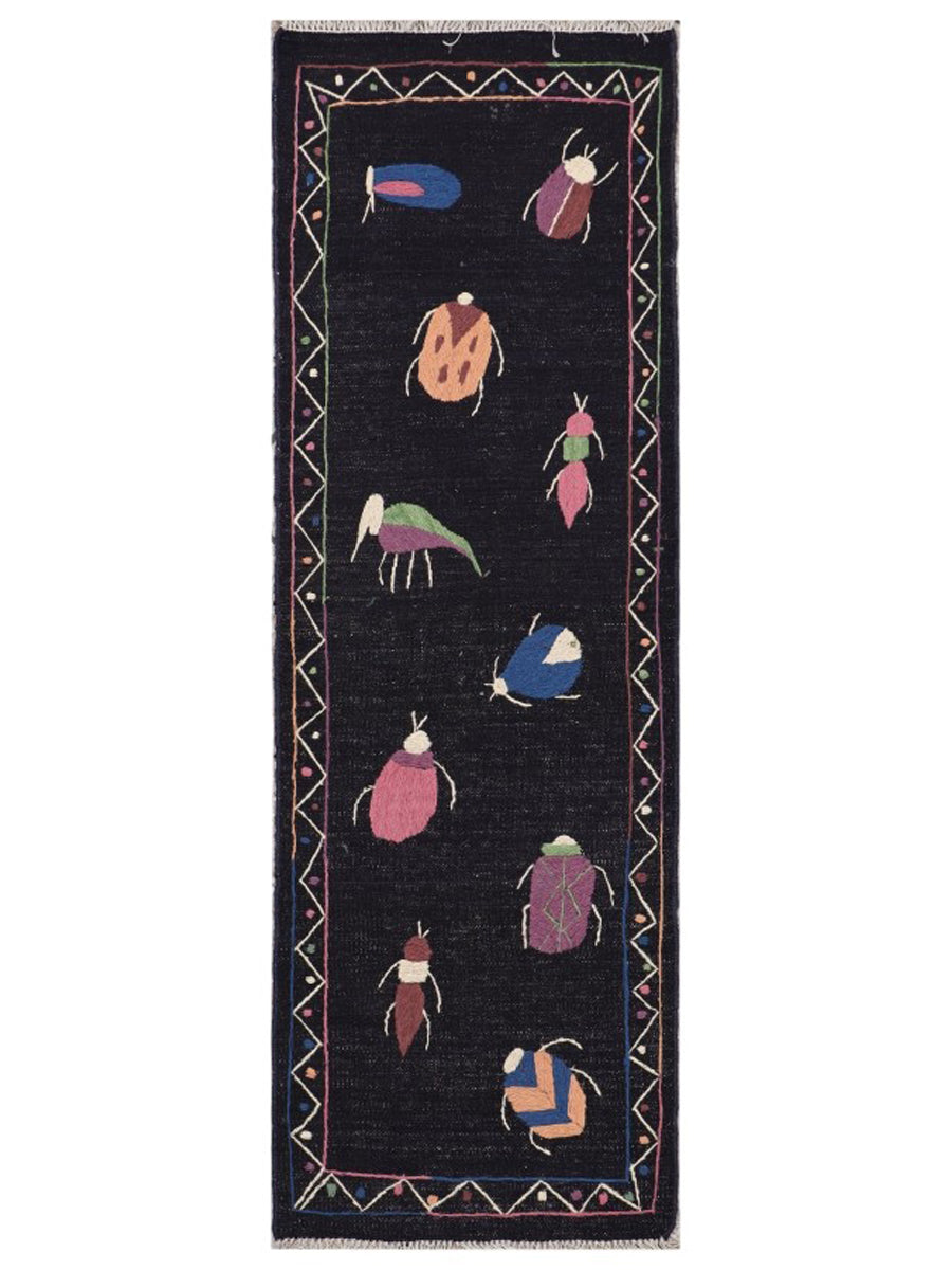 Suzani Hand Embroidered Kilim - Size: 180 x 60 cm