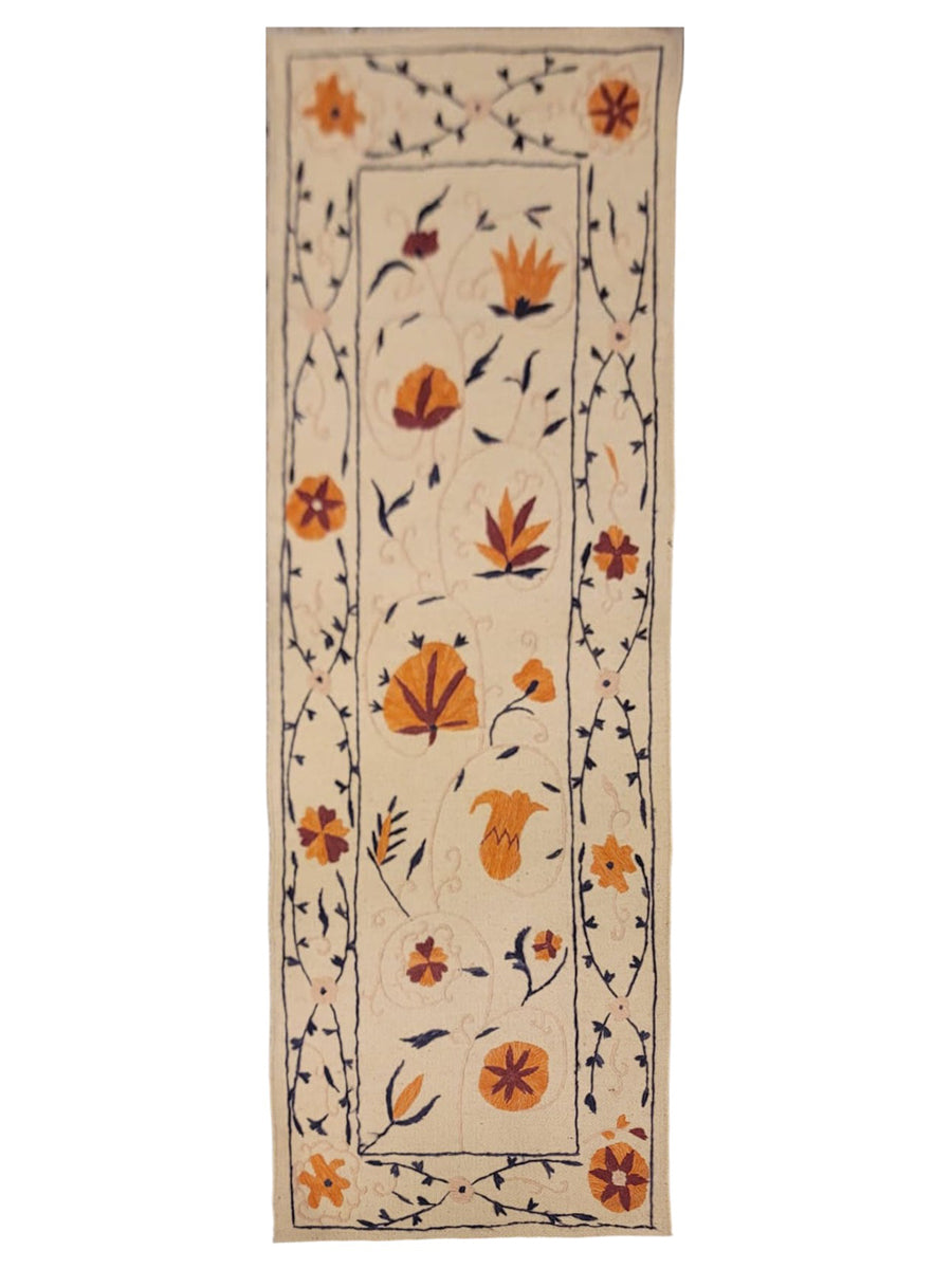 Suzani Hand Embroidered Kilim - Size: 160 x 60 cm