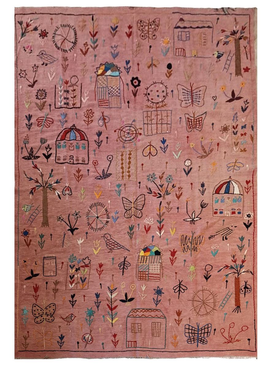 Suzani Hand Embroidered Kilim - Size: 300 x 200 cm