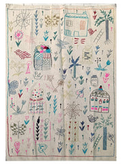 Suzani Hand Embroidered Kilim - Size: 180 x 120 cm