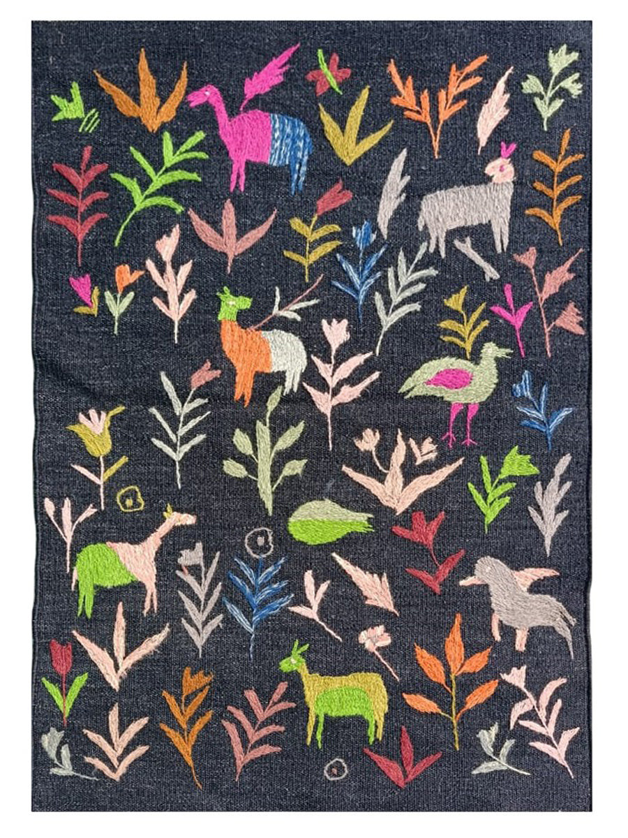 Suzani Hand Embroidered Kilim - Size: 120 x 80 cm