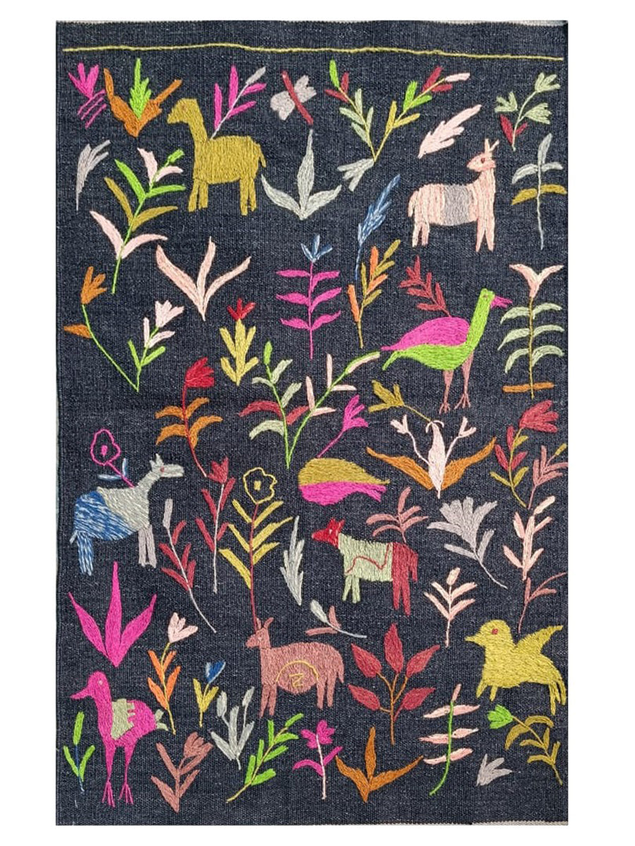 Suzani Hand Embroidered Kilim - Size: 120 x 80 cm