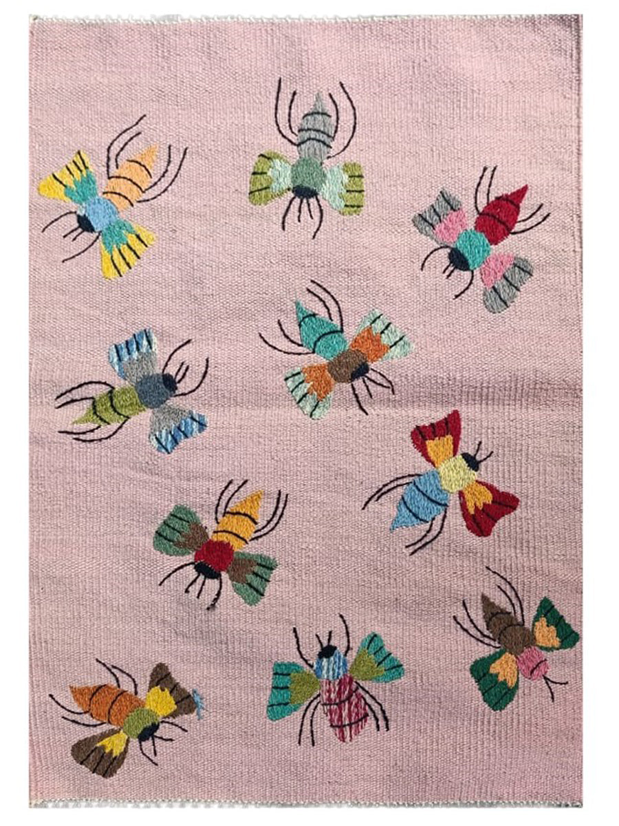 Suzani Hand Embroidered Kilim - Size: 90 x 60 cm