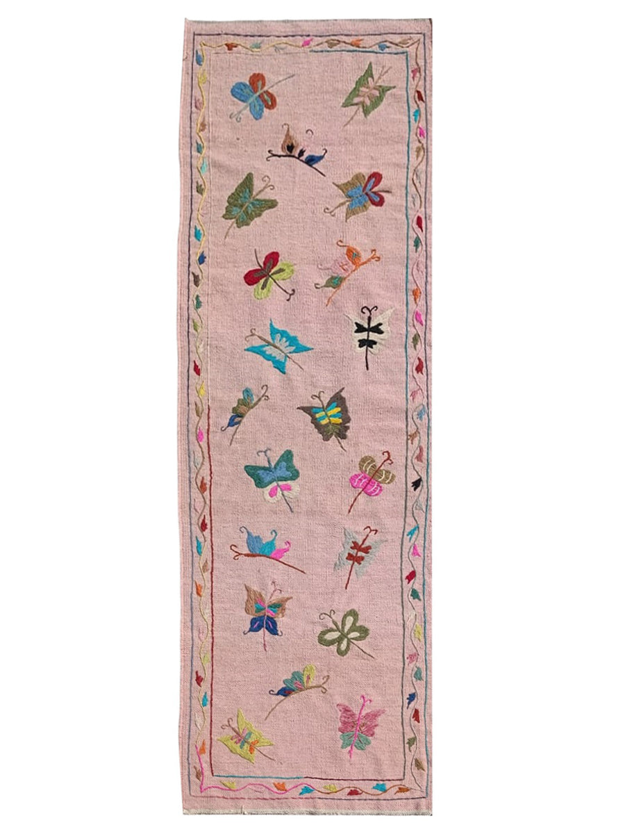 Suzani Hand Embroidered Kilim - Size: 250 x 75 cm