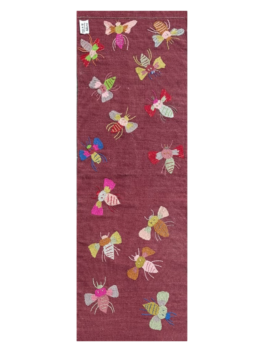 Suzani Hand Embroidered Kilim - Size: 180 x 60 cm