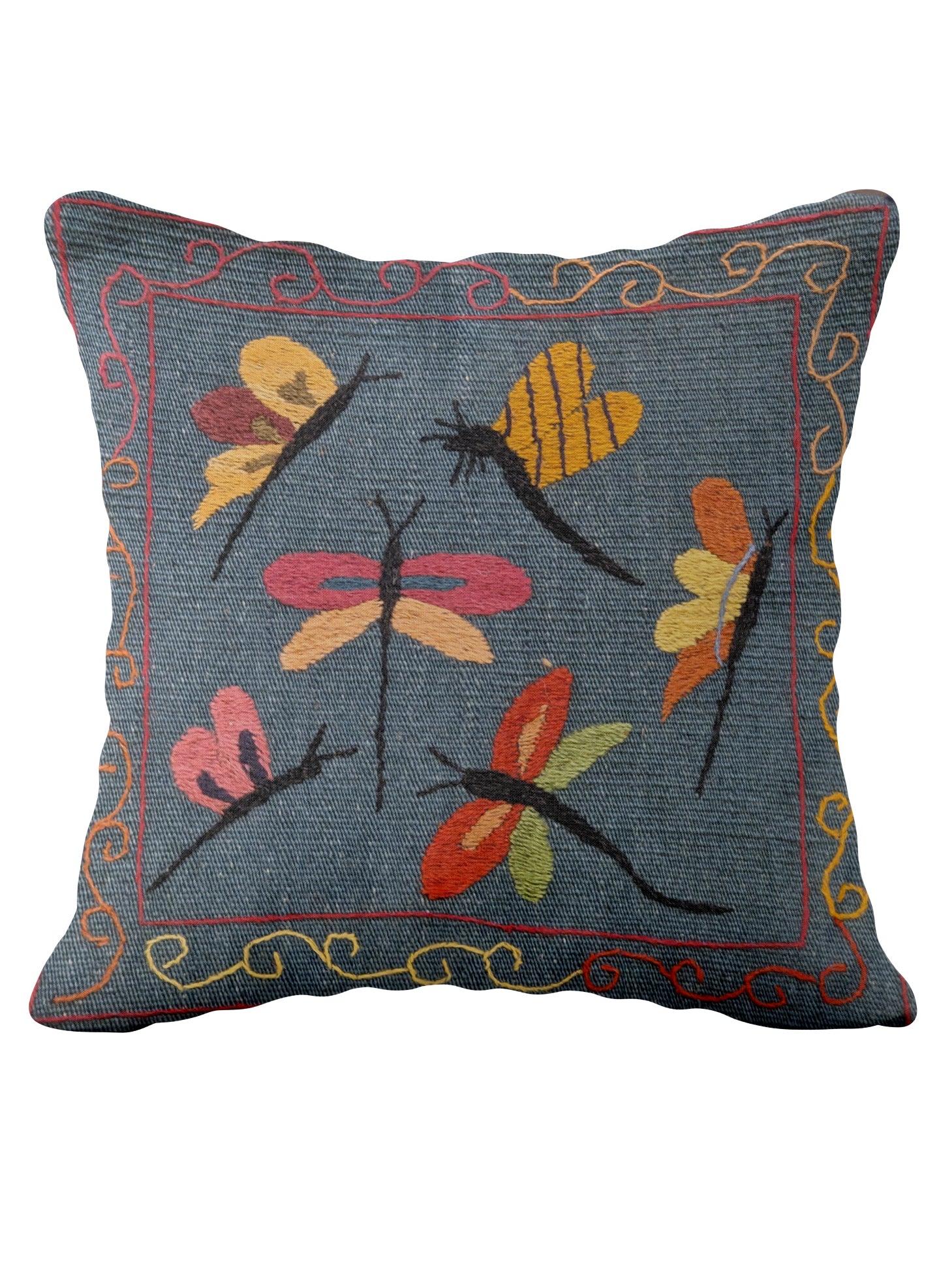 Suzani Hand Embroidered Cushion Cover - 45 x 45 cm