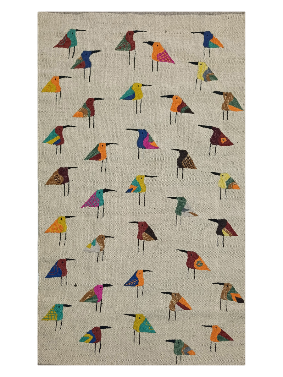 Suzani Hand Embroidered Kilim - Size: 150 x 100 cm