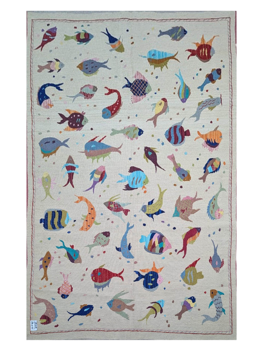 Suzani Hand Embroidered Kilim - Size: 240 x 170 cm