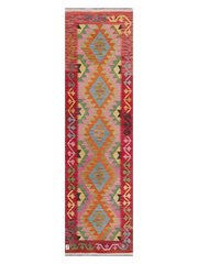Maimana Afghanistan Kilim Runner Rug - 291 x 81 cm