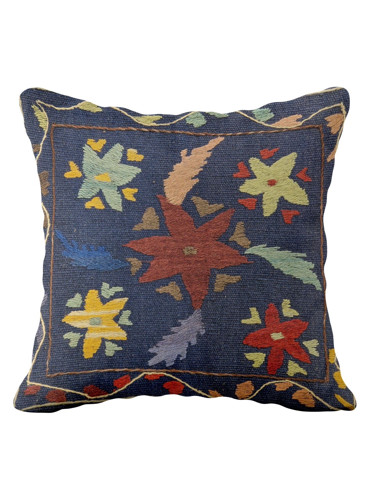 Suzani Hand Embroidered Cushion Cover - 45 x 45 cm