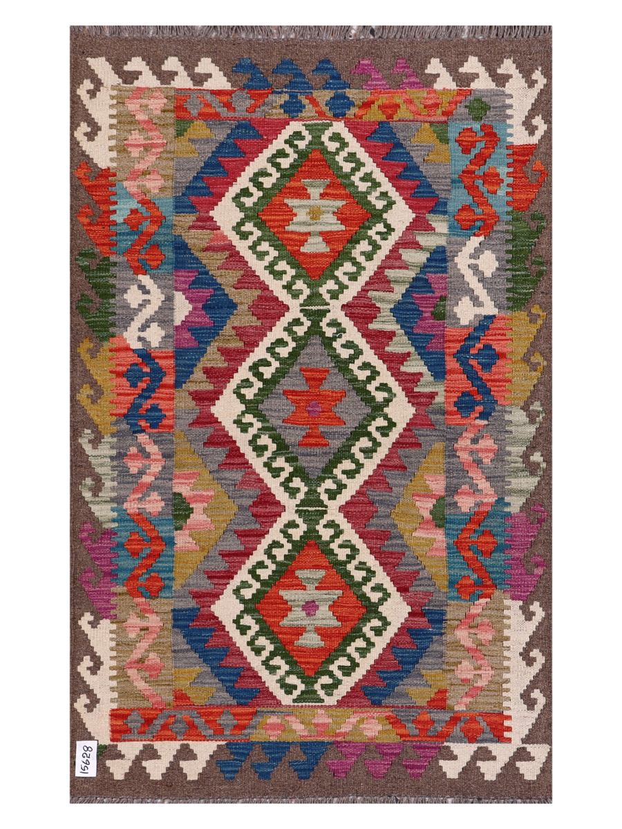 Maimana Afghanistan Kilim Accent Rug - 134 x 86 cm