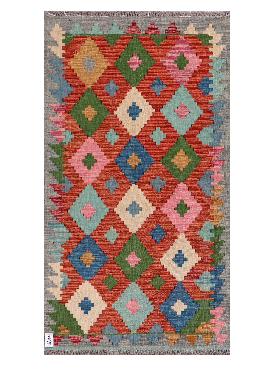 Maimana Afghanistan Kilim Accent Rug - 148 x 83 cm