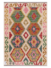 Maimana Afghanistan Kilim Accent Rug - 120 x 85 cm