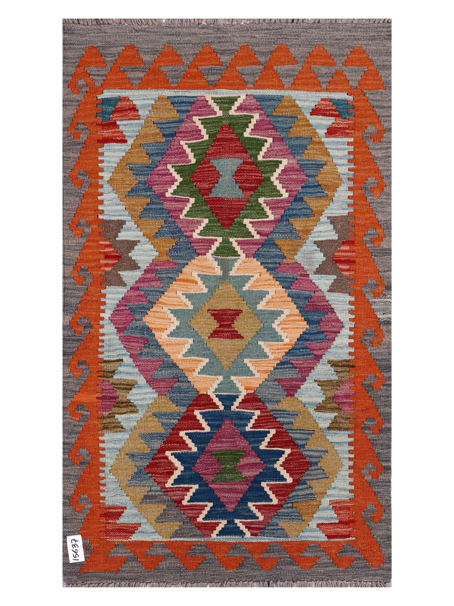 Maimana Afghanistan Kilim Accent Rug - 128 x 78 cm