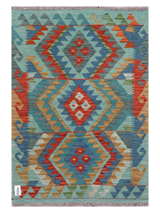 Maimana Afghanistan Kilim Accent Rug - 128 x 91 cm