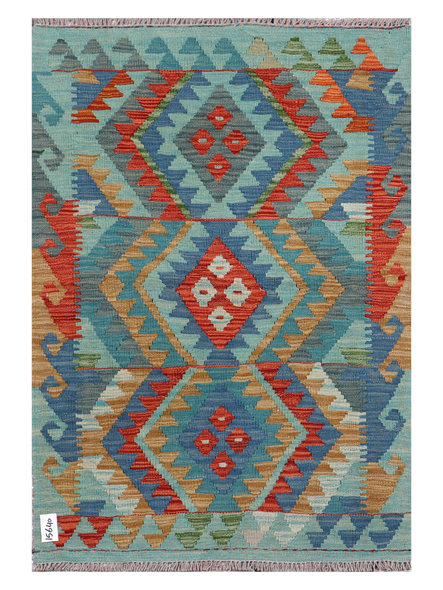 Maimana Afghanistan Kilim Accent Rug - 128 x 91 cm