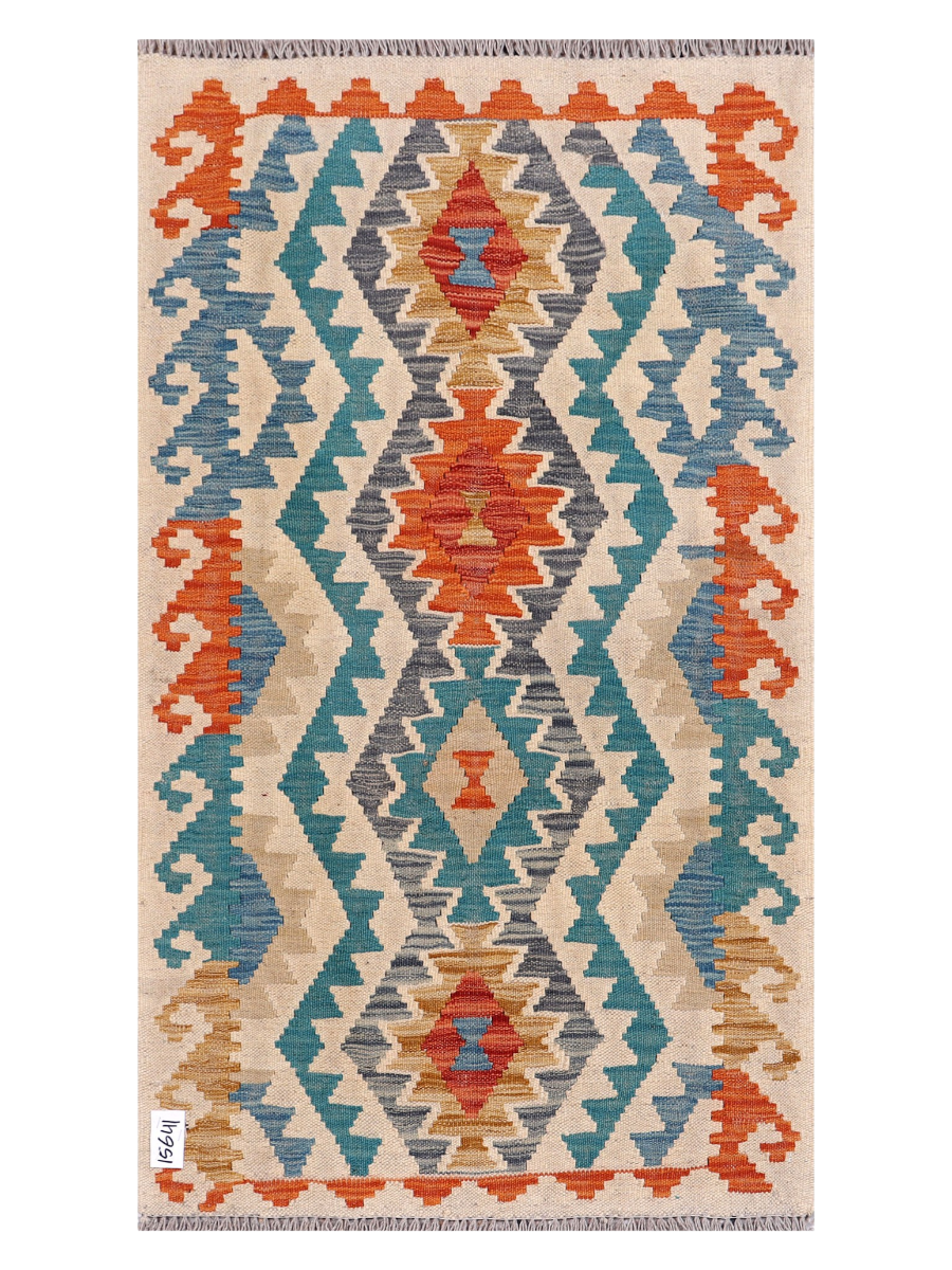 Maimana Afghanistan Kilim Accent Rug - 127 x 75 cm