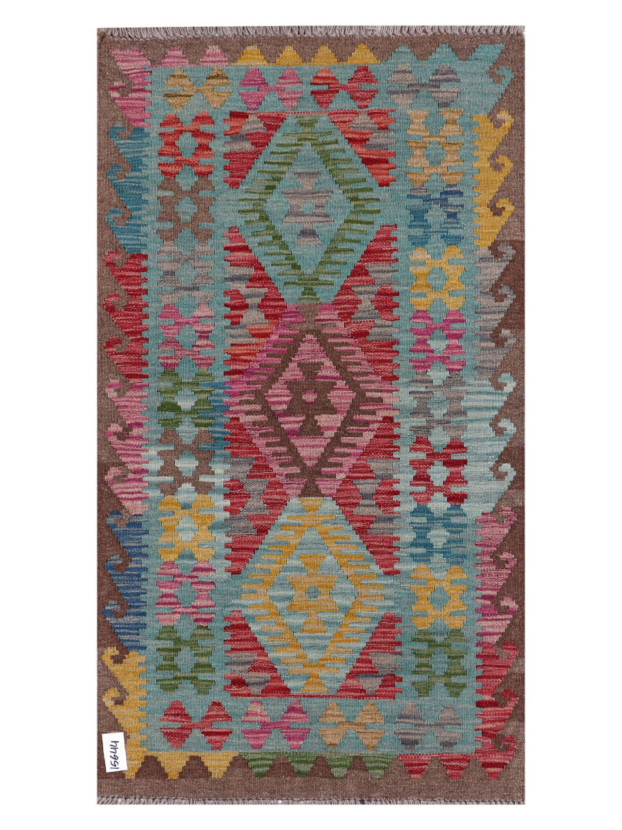 Maimana Afghanistan Kilim Accent Rug - 135 x 77 cm