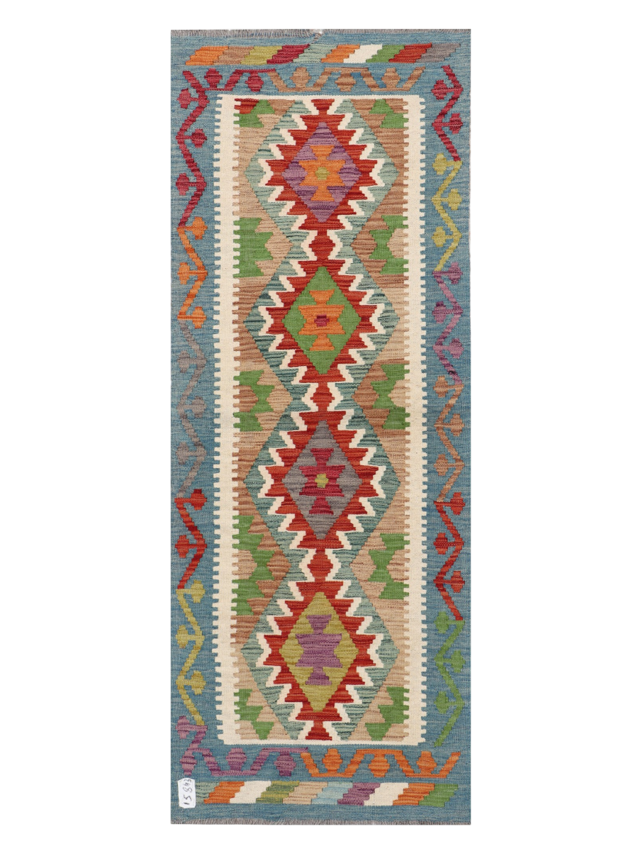 Maimana Afghanistan Kilim Runner Rug - 170 x 64 cm