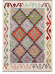 Maimana Afghanistan Kilim Accent Rug - 143 x 101 cm