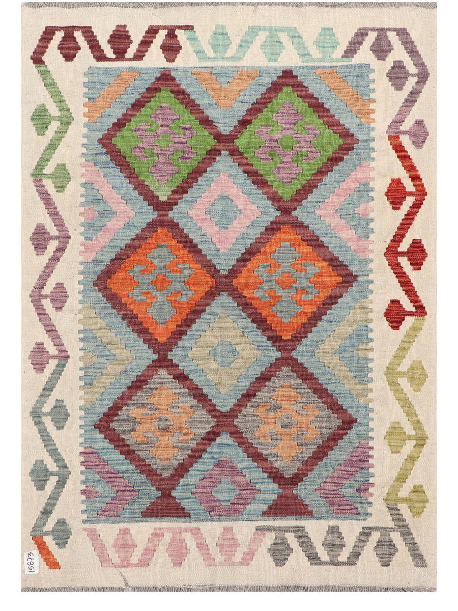 Maimana Afghanistan Kilim Accent Rug - 143 x 101 cm