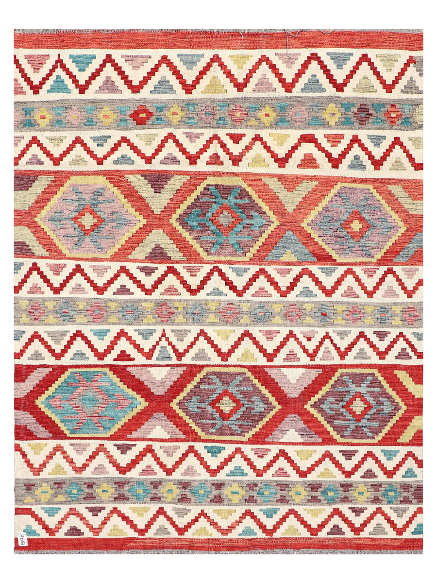 Maimana Afghanistan Kilim Accent Rug - 190 x 148 cm