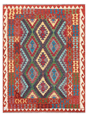Maimana Afghanistan Kilim Accent Rug - 201 x 152 cm