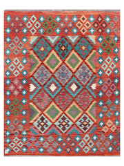 Maimana Afghanistan Kilim Accent Rug - 199 x 158 cm