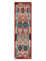 Maimana Afghanistan Kilim Runner Rug - 293 x 87 cm