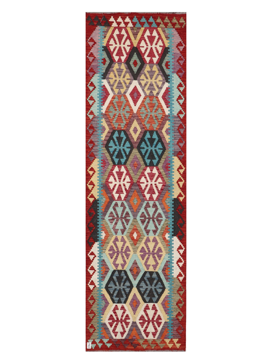 Maimana Afghanistan Kilim Runner Rug - 293 x 87 cm