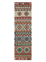 Maimana Afghanistan Kilim Runner Rug - 296 x 88 cm