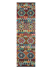 Maimana Afghanistan Kilim Runner Rug - 289 x 83 cm