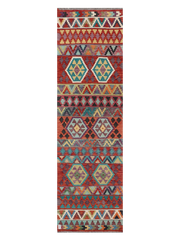 Maimana Afghanistan Kilim Runner Rug - 298 x 87 cm